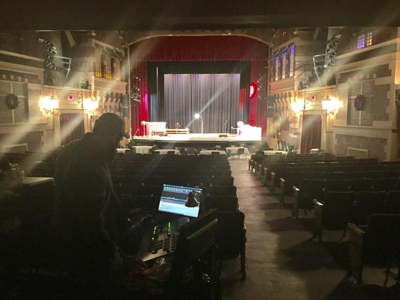 Holland Theatre with man in audience