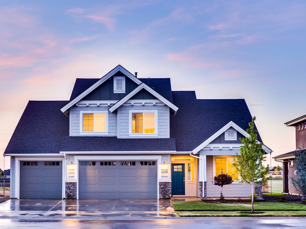 blue craftsman home