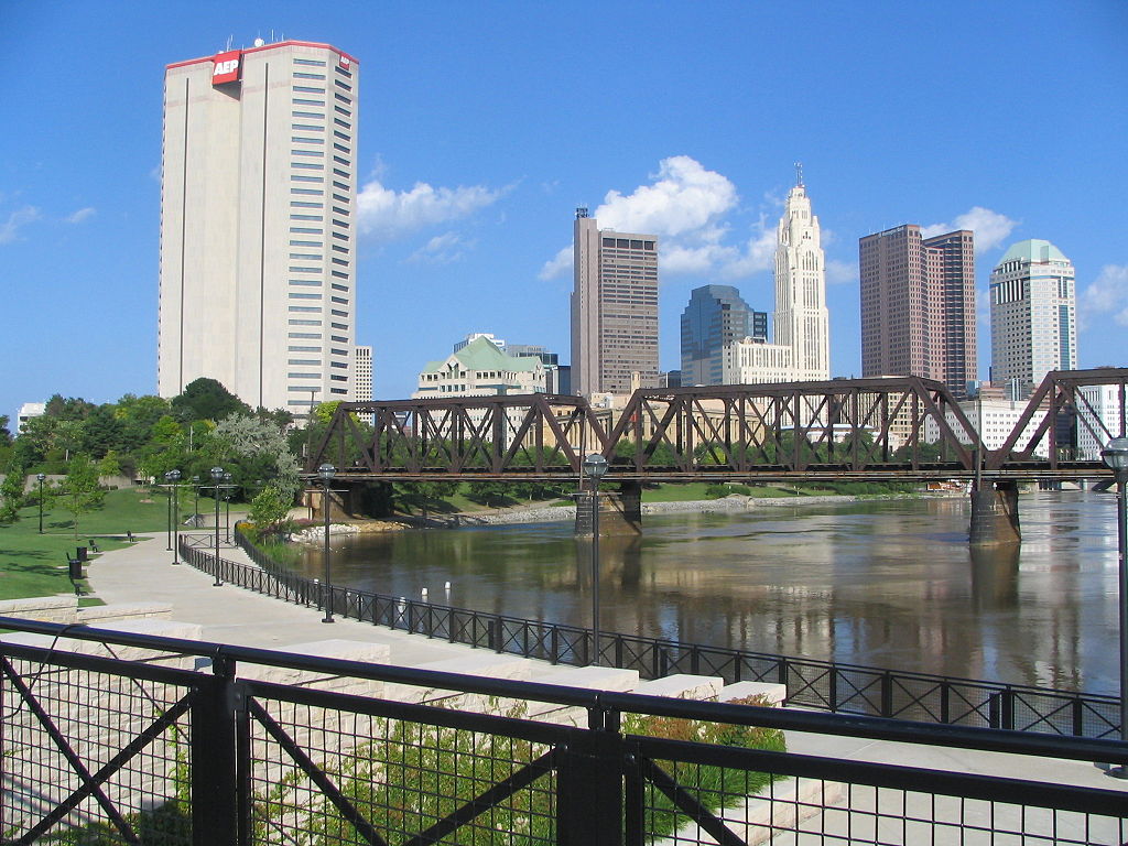 downtown columbus from northside park