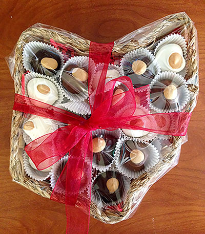 box of chocolates shaped like the state of ohio