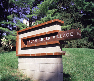 Rush Creek Village Marker Statue