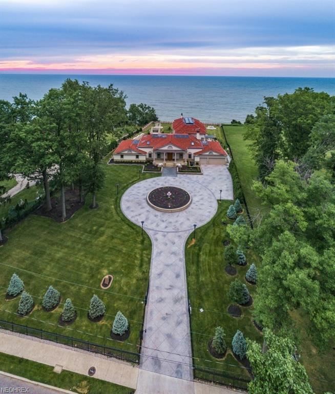 outside of luxurious mansion estate