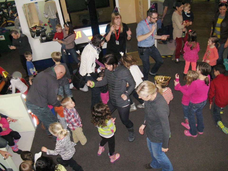 people dancing at New Year’s Eve at Noon Celebration at Cleveland Children's Museum
