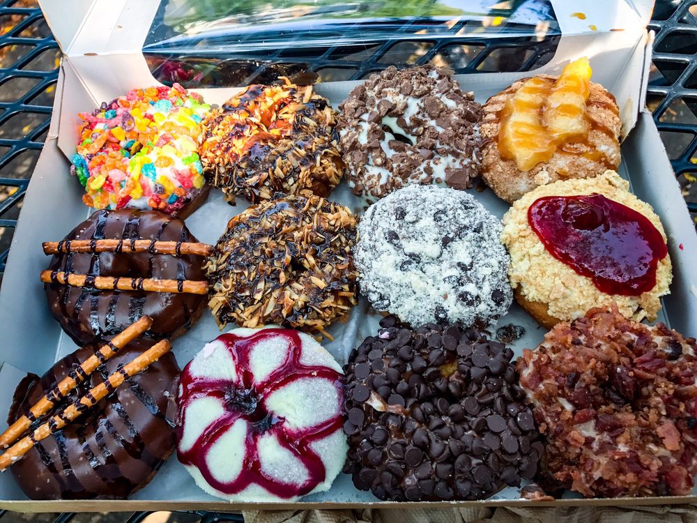 delicious decorated donuts from Peace, Love, and Little Donuts in Worthington, OH