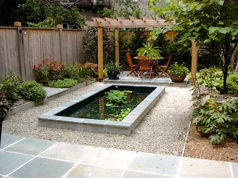 gravel and stone backyard with no grass