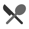 knife & spoon crossed icon