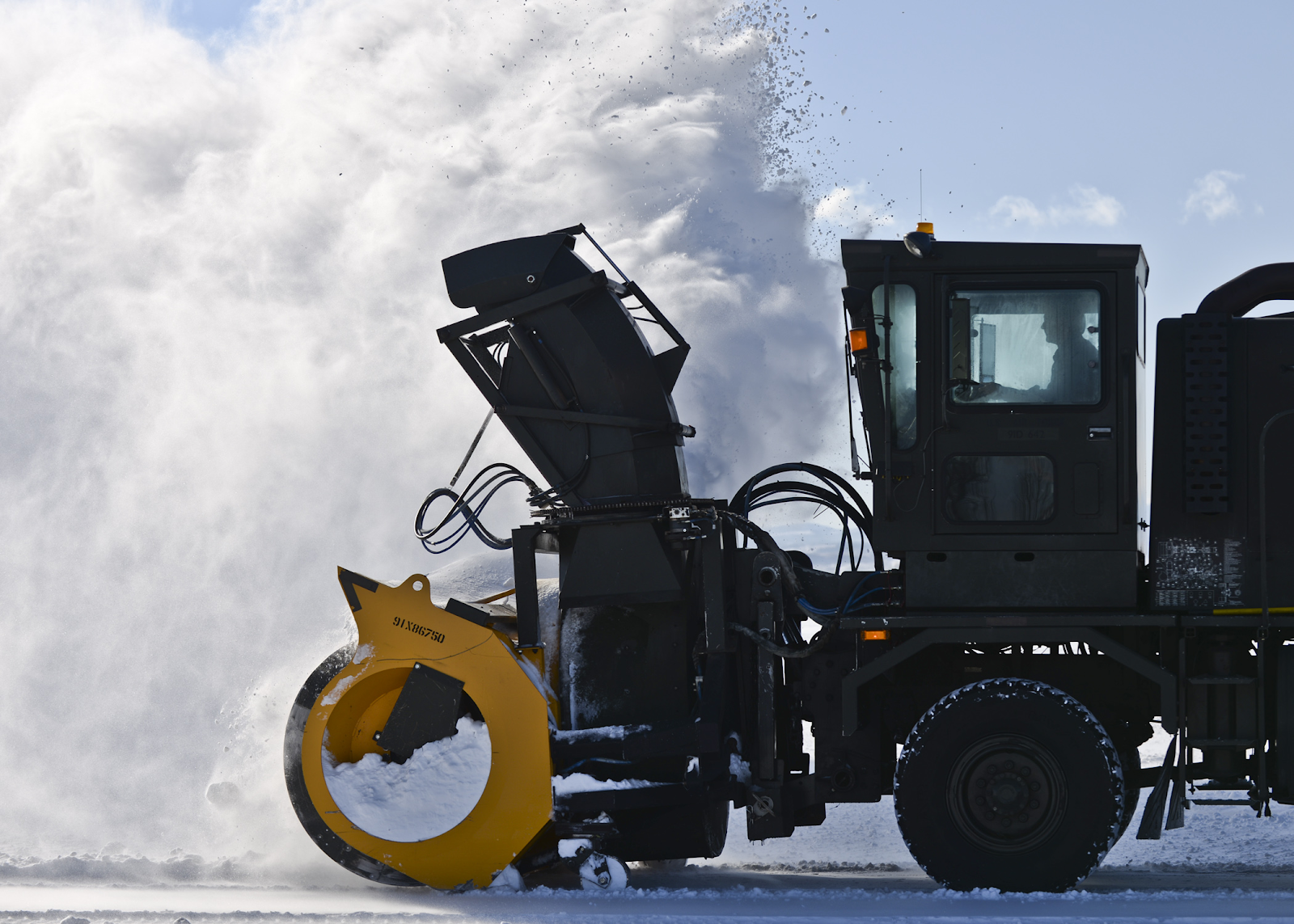 before the blizzard snow plow