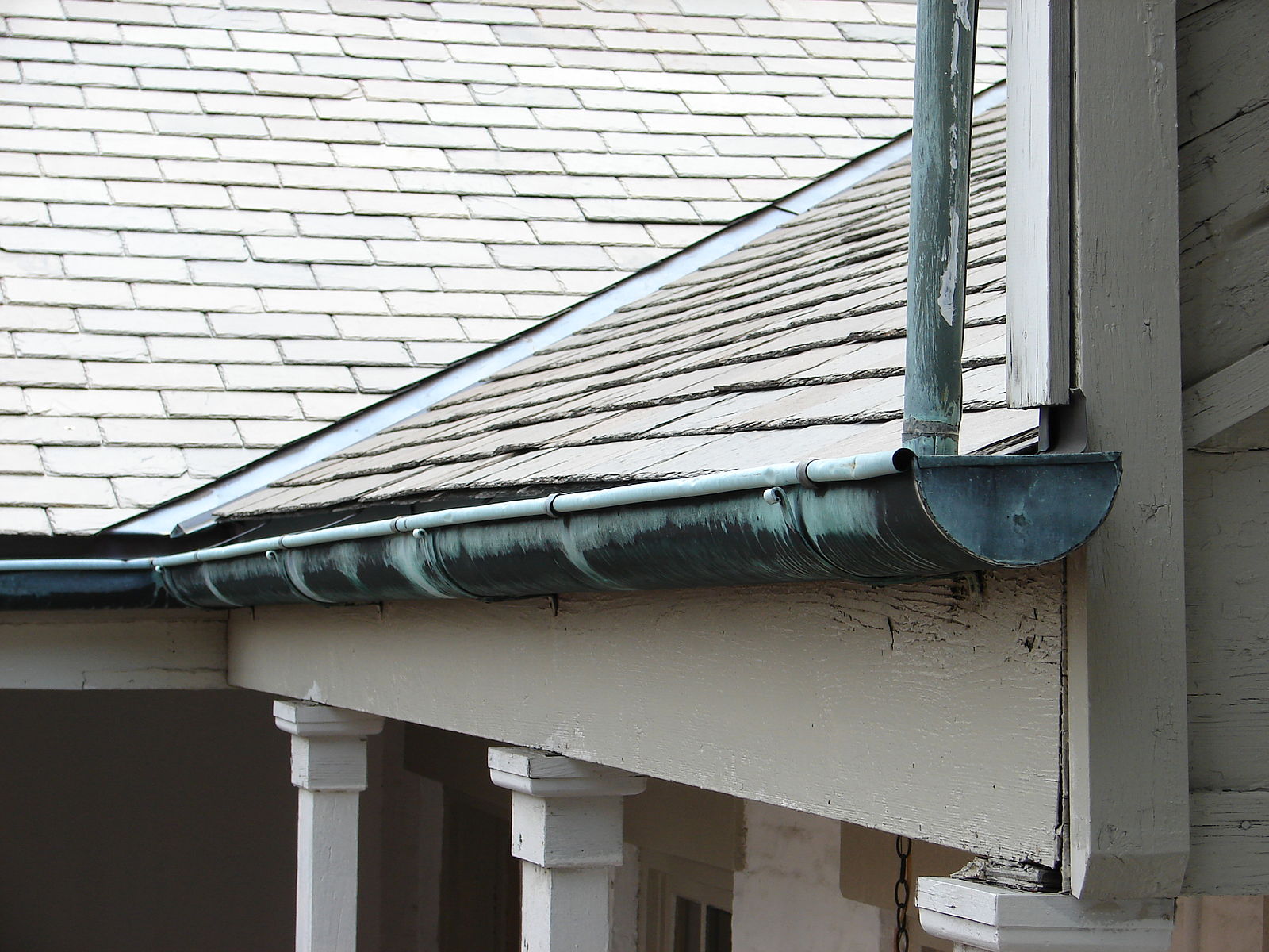 before the blizzard gutter leaves damage