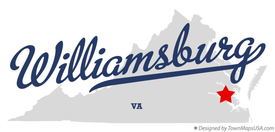 Williamsburg Virginia map graphic