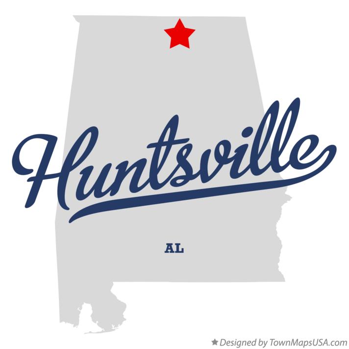 Huntsville Alabama map graphic