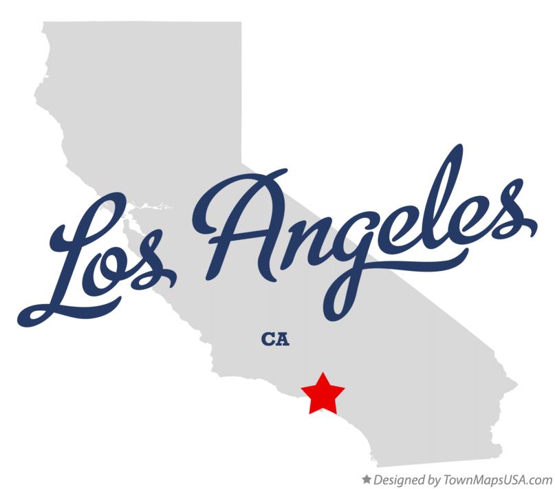 Los Angeles California map graphic