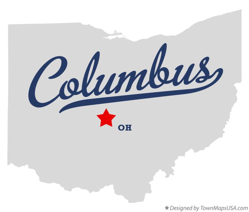 Columbus Ohio map graphic