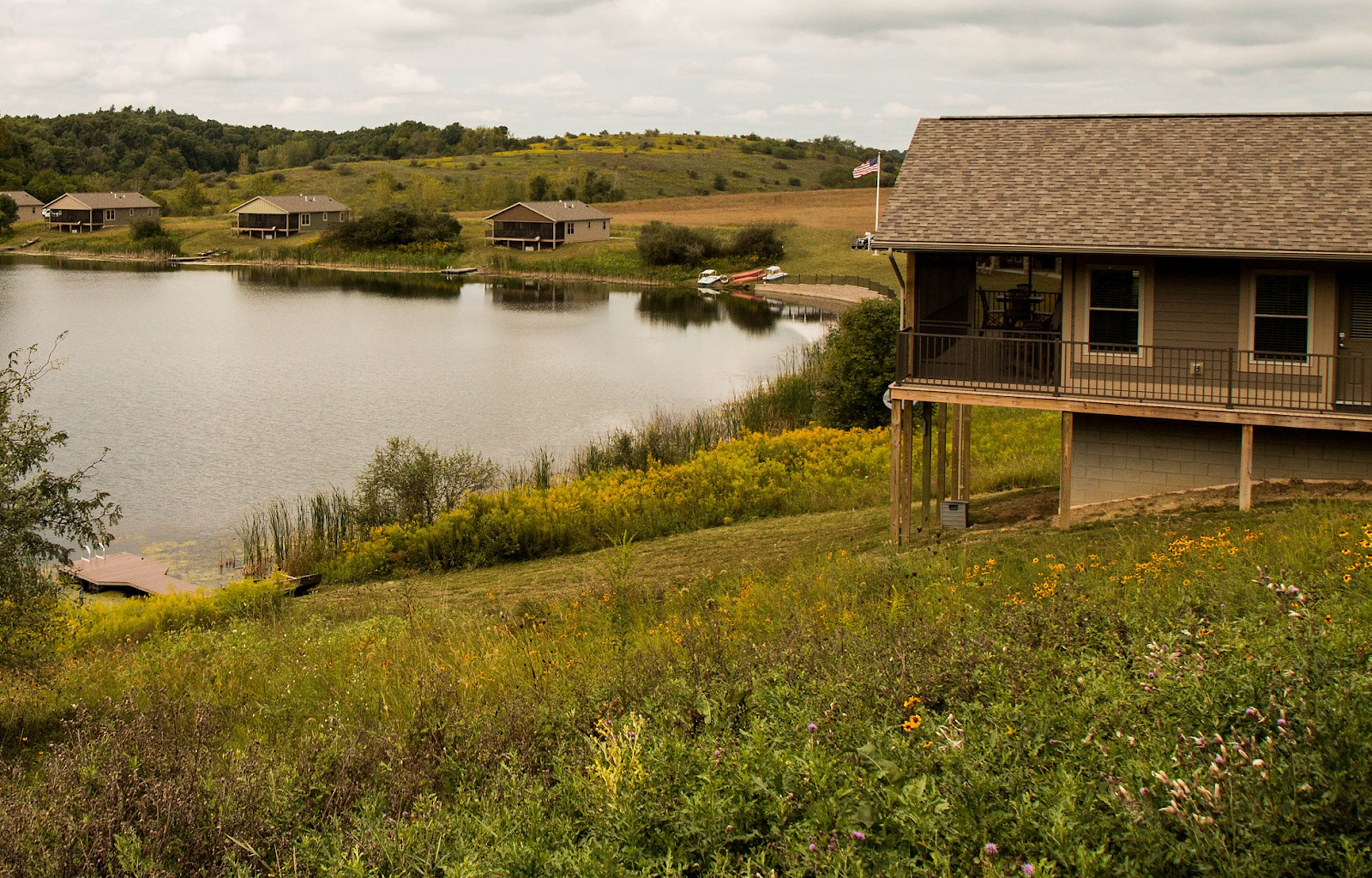 beautiful landscape with pond in The Wilds OH
