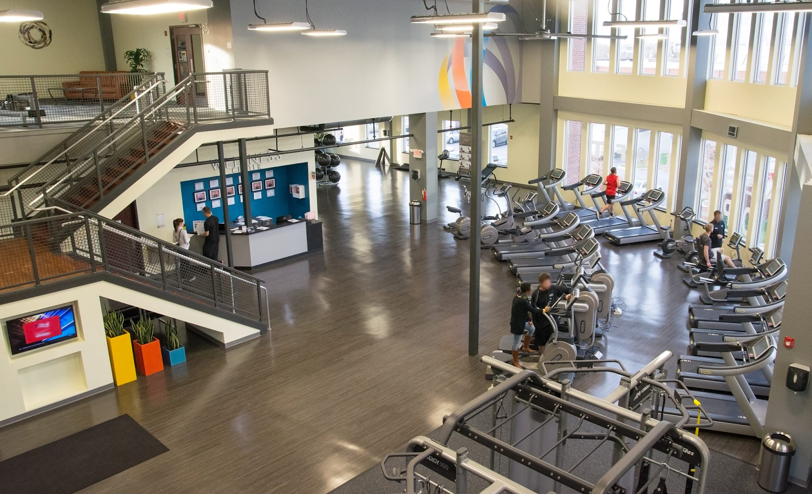 Aerial view of The Fitness Loft gym