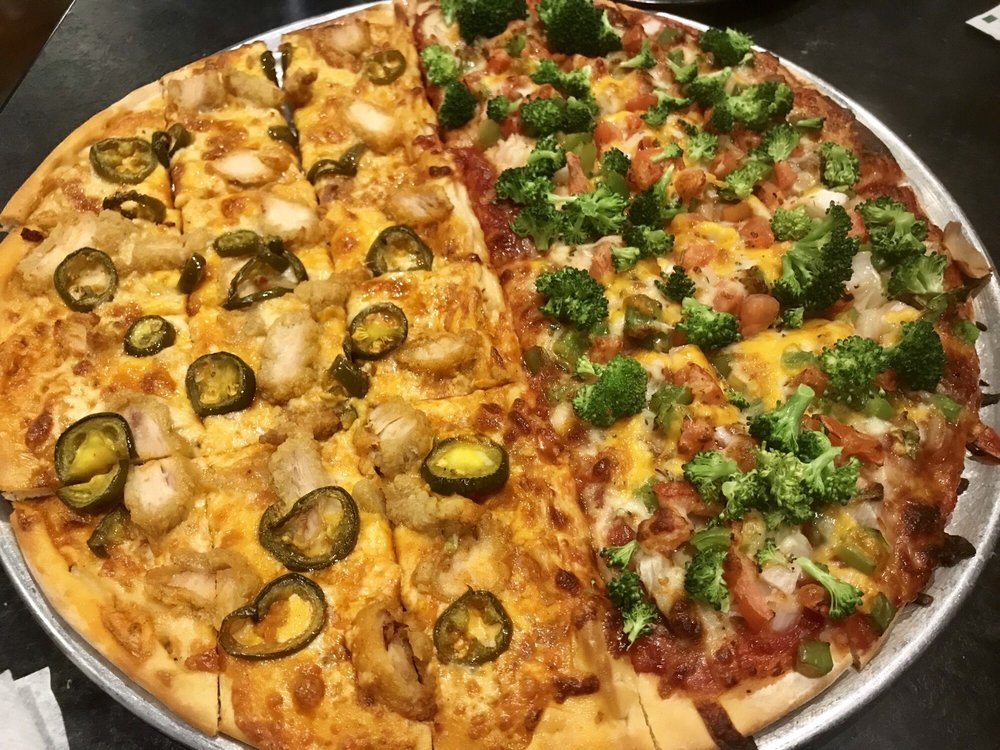 half-and-half pizza