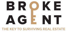 The Broke Agent Logo, a key over the words 'The Key to Surviving Real Estate'