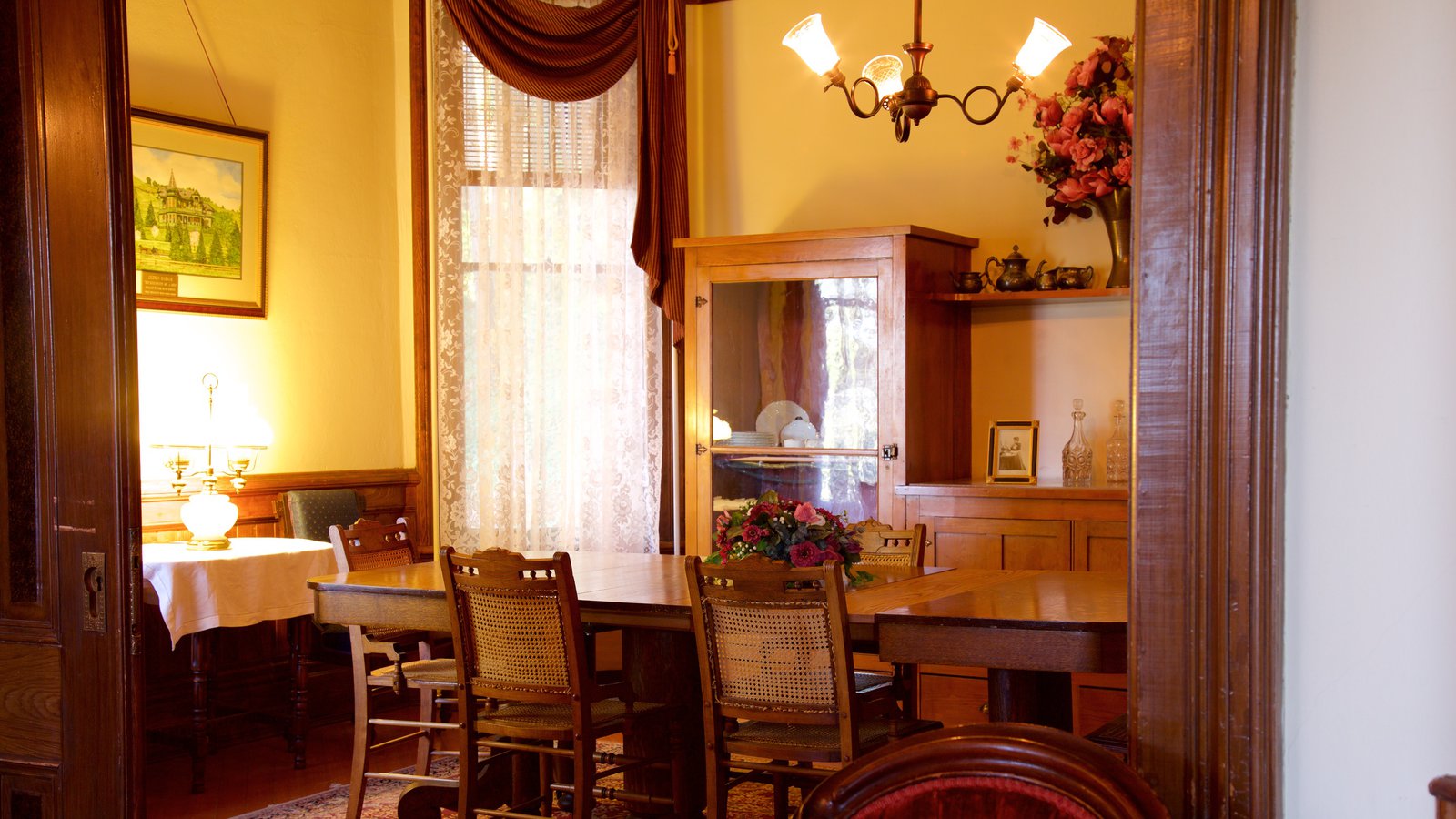 dining table inside of Orange Johnson House