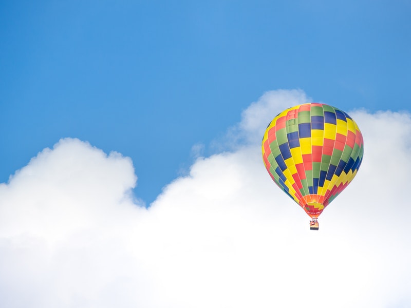 hot air balloon in the sky