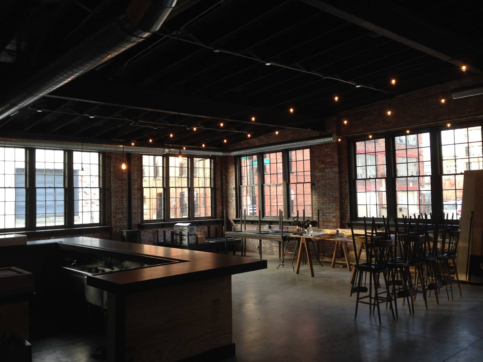 Wolf's Ridge Brewing taproom after patrons have left