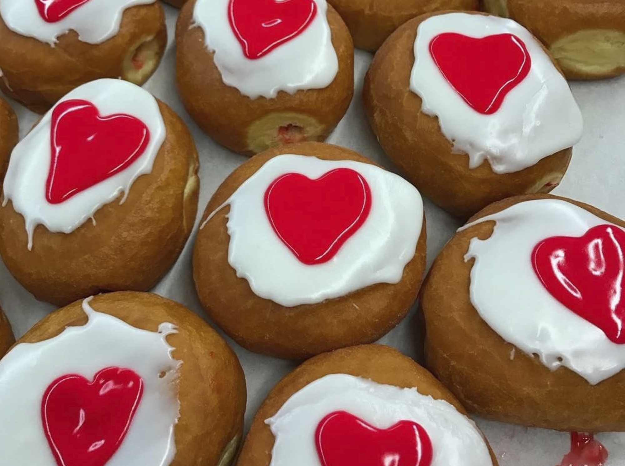 Donuts with hearts