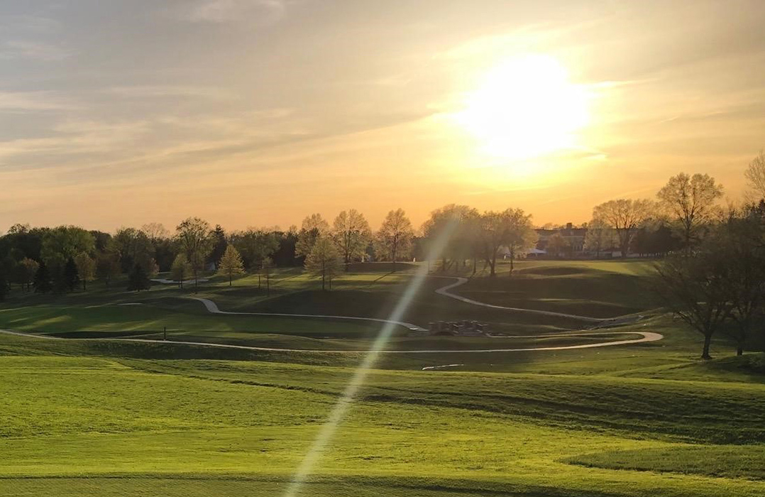 sunset over the Westfield Golf Course
