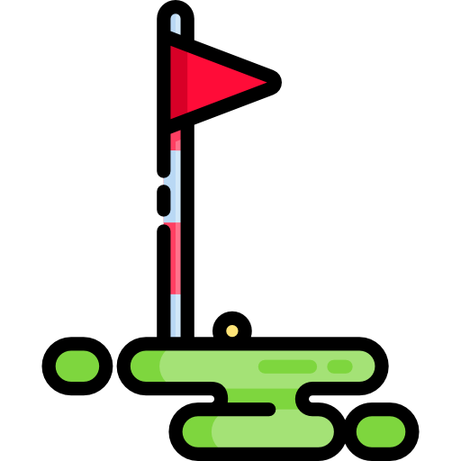 icon of a golf flag hole