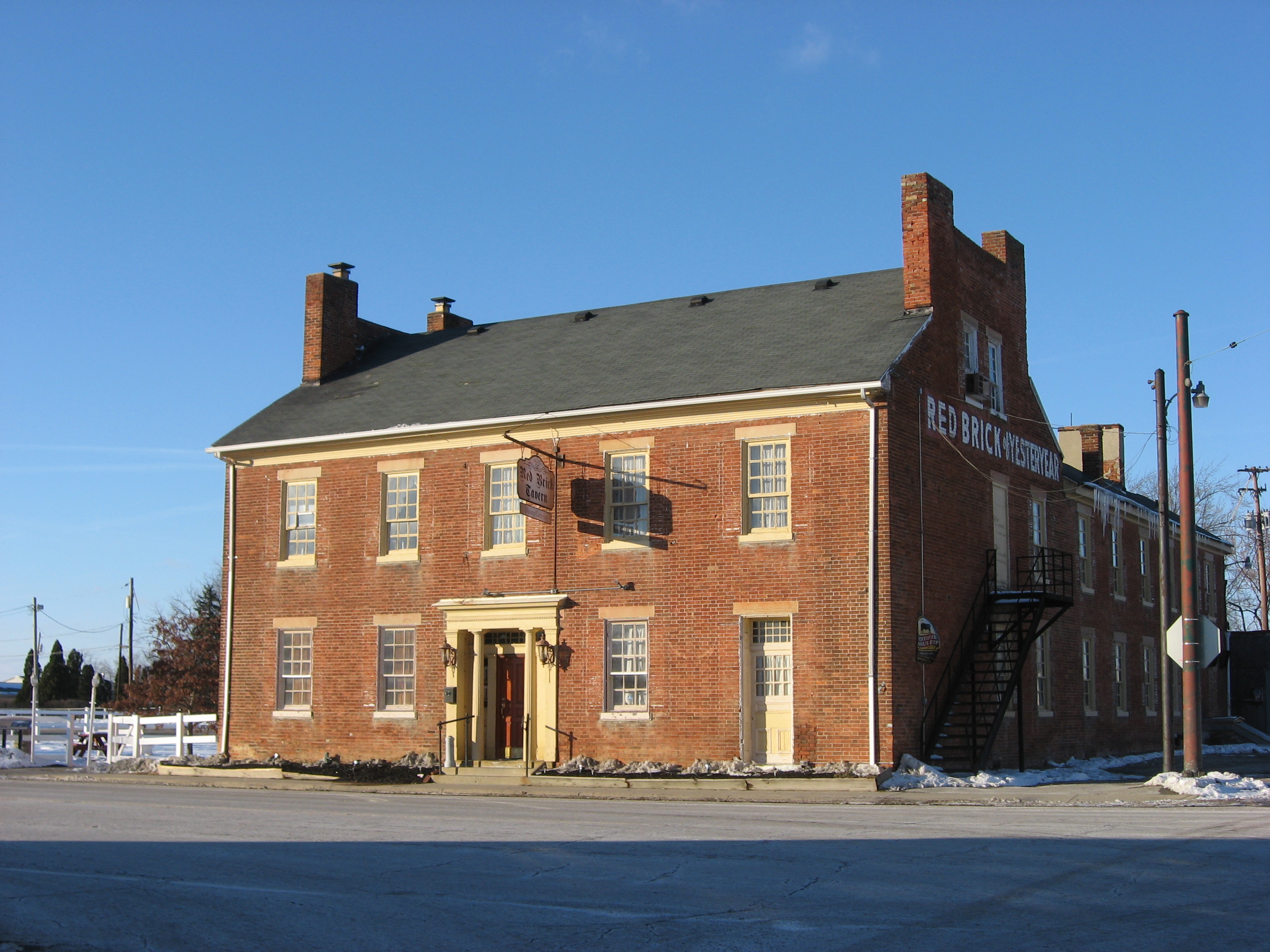 Street view of Historic Red Brick Tavern