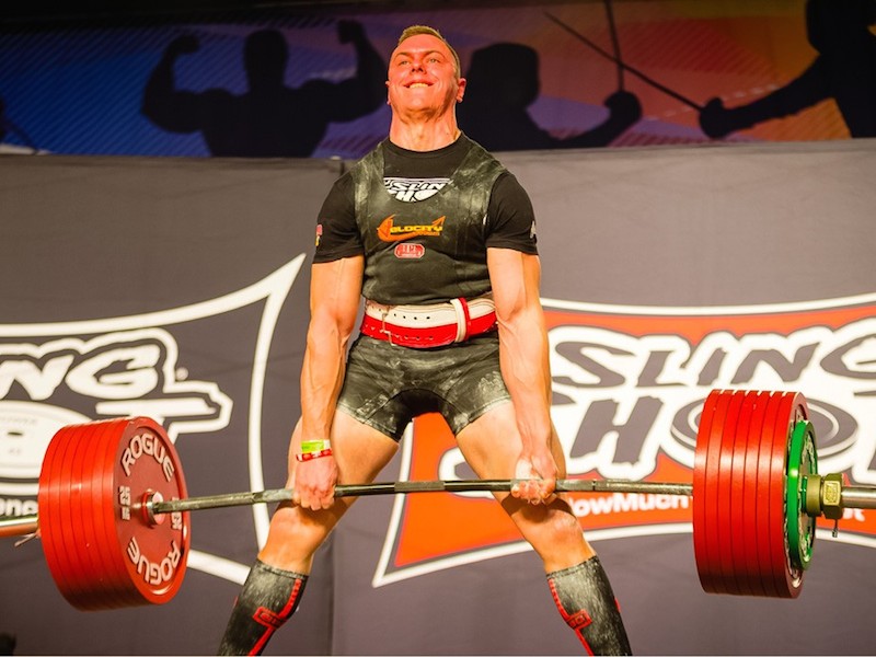 Man Powerlifting