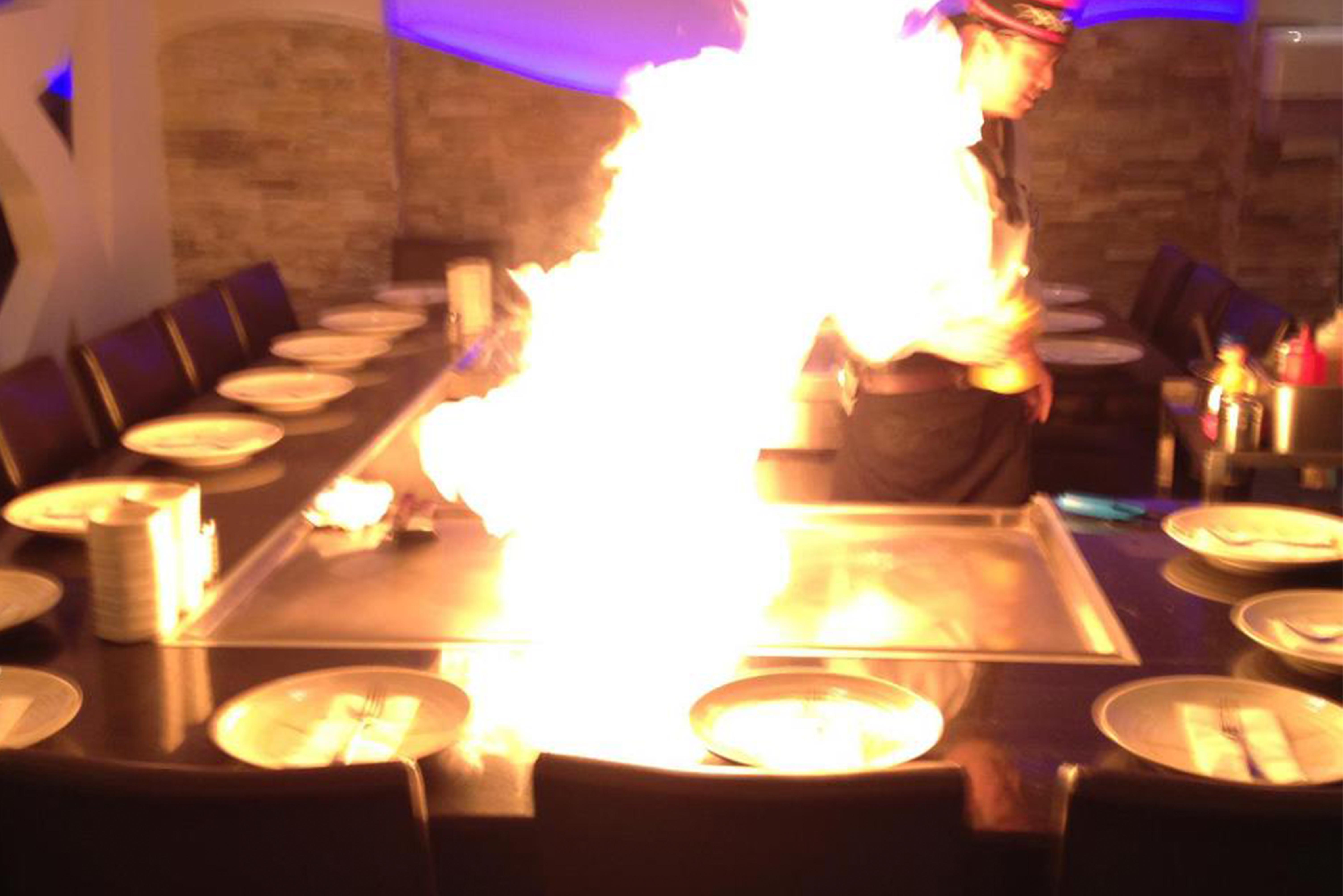 Hibachi fire at Tabu 