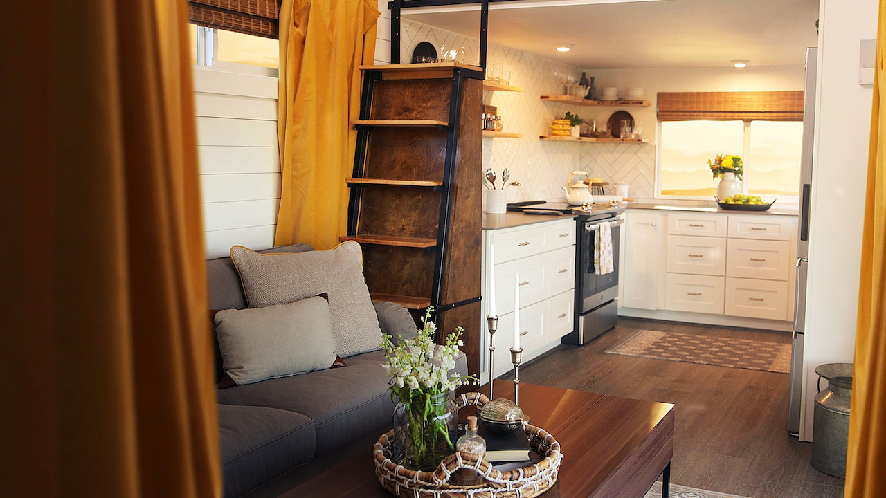 Interior design of the inside of a tiny house