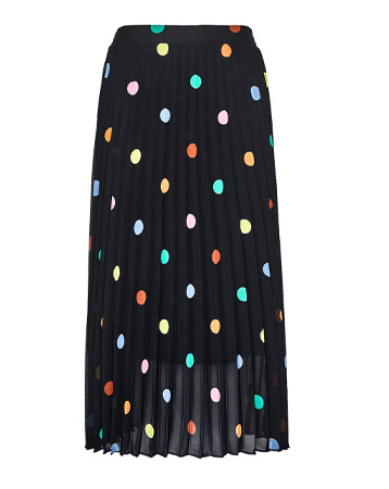 Dorothy Perkins Black Multi Spot Print Pleated Midi Skirt, £32