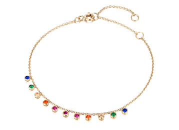 Seol + Gold Rainbow CZ Bracelet, £24.95
