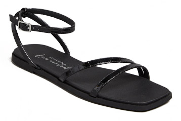 New Look Black Faux Croc Strappy Square Toe Sandals, £19.99