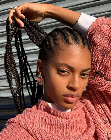 Cornrow ponytail