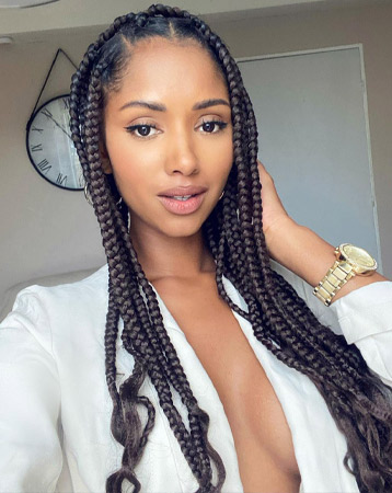 Box braids with braid out