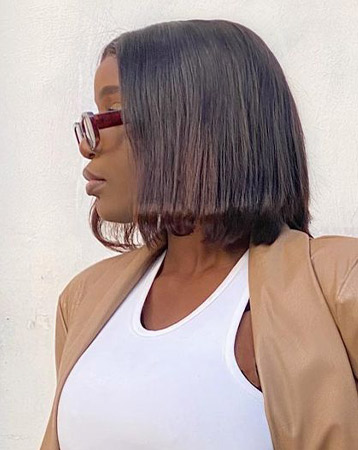 Voluminous bob hairstyle