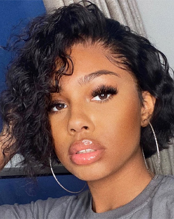 Voluminous bob hairstyle