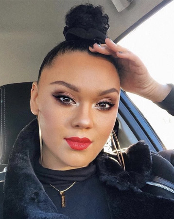 Textured topknot hairstyle