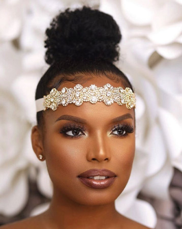 Natural wedding hair