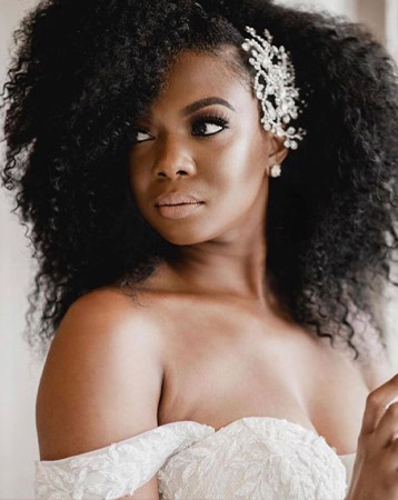Natural wedding hair