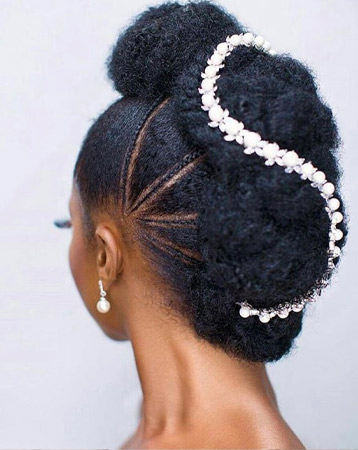 Natural wedding hair