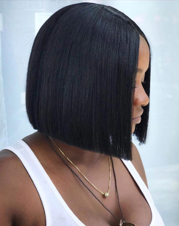 Blunt bob hairstyle