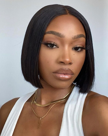 Blunt bob hairstyle