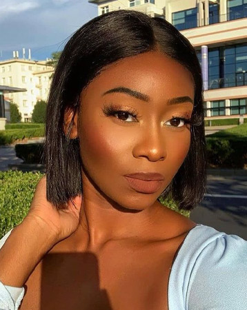 Blunt bob hairstyle