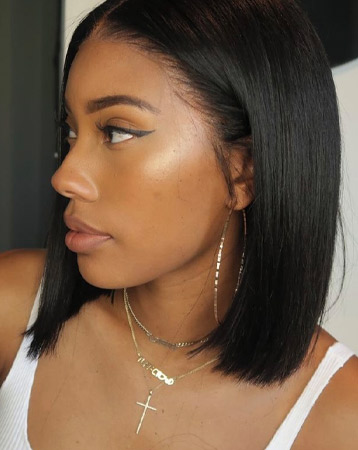 Blunt bob hairstyle