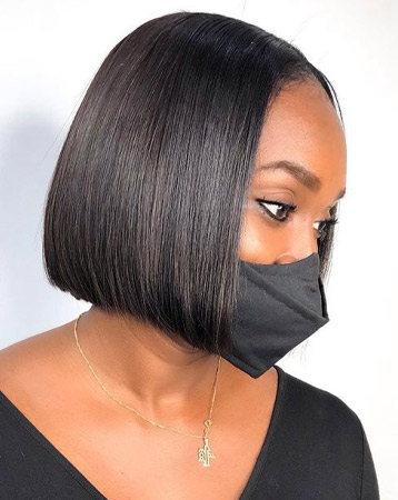 Blunt bob hairstyle