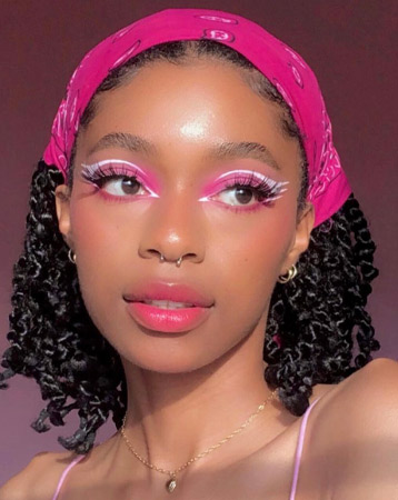 Pink eyeshadow