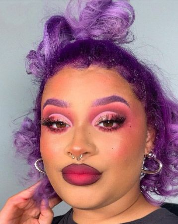 Pink eyeshadow