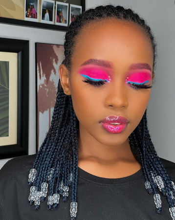 Pink eyeshadow