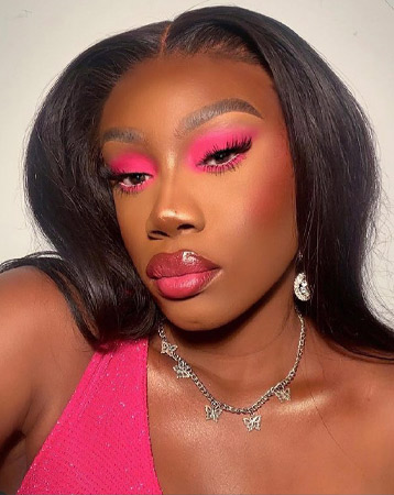 Pink eyeshadow